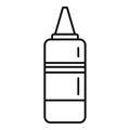 Paint hair bottle icon, outline style