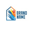 Paint house logo Concept for home decoration Royalty Free Stock Photo