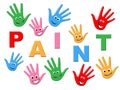 Paint Kids Means Painting Colorful And Children