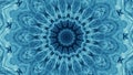 Paint mandala kaleidoscope ornament blue design Royalty Free Stock Photo