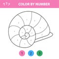 Paint by numbers. Educational puzzle game for children. Coloring book. Royalty Free Stock Photo