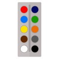 Paint palette flat icon Royalty Free Stock Photo