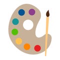Paint palette icon. Painter tool symbol. Sign hobby vector Royalty Free Stock Photo