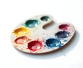Paint Palette Isolated on White Royalty Free Stock Photo