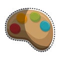 Paint pallette isolated icon