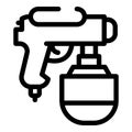 Paint pistol icon, outline style Royalty Free Stock Photo