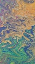 A paint pour close up