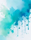 Paint pour drip splatter green and blue background mobile background texture