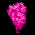 Paint powder pink color explosion particle dust cloud splash abstract texture background Royalty Free Stock Photo