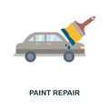 Paint Repair flat icon. Color simple element from car servise collection. Creative Paint Repair icon for web design Royalty Free Stock Photo