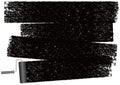 Paint roller black abstract background isolated on a white background. Royalty Free Stock Photo