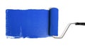 Paint Roller With Blue Paint Royalty Free Stock Photo