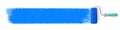 Paint roller with blue paint stroke on white - paintroller Royalty Free Stock Photo