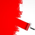 paint roller concept with marking Royalty Free Stock Photo