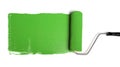 Paint Roller With Green Paint