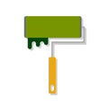 Paint roller icon in flat style.