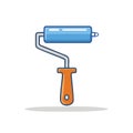 Paint roller illustration tool icon vector graphic design Royalty Free Stock Photo
