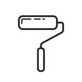 Paint roller outline icon, modern minimal flat design style, vector illustration Royalty Free Stock Photo