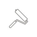 Paint roller vector icon. Simple element illustration from map and navigation concept. Paint roller vector icon. Real Royalty Free Stock Photo