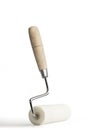 Paint roller with wooden handle