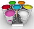 Paint and rollers Royalty Free Stock Photo