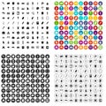 100 paint school icons set vector variant Royalty Free Stock Photo