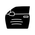 Paint scratch on car black glyph icon Royalty Free Stock Photo