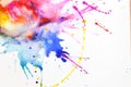 Paint on a sheet of paper Royalty Free Stock Photo