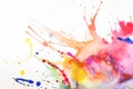 Paint on a sheet of paper Royalty Free Stock Photo