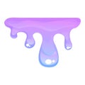 Paint slime icon cartoon vector. Green drip