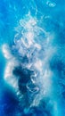 Paint splash background cloud glowing blue white