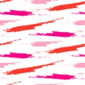 Paint splash brushstrokes seamless vector pattern.