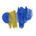 Paint splash color ink watercolor isolate lime stroke splatter watercolour yellow blue aquarel brush