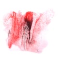 Paint splash ink stain red, black watercolour blob spot brush wa Royalty Free Stock Photo