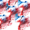 Paint splash red, blue ink blot and white abstract art brushe Royalty Free Stock Photo