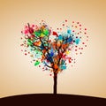 Paint splash tree Royalty Free Stock Photo