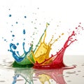 Paint splashes isolated on white background Royalty Free Stock Photo