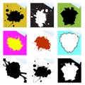 Paint Splat Page Curls