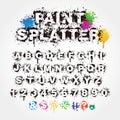 Paint Splatter Alphabet Royalty Free Stock Photo