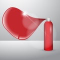 Paint spray can with speach bubble Royalty Free Stock Photo