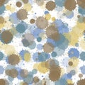 Paint stains seamless splatter, spray blots, spots Royalty Free Stock Photo