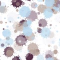 Paint stains seamless splatter, spray blots, spots Royalty Free Stock Photo