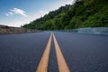 Paint Stripe on Blue Ridge Parkway Royalty Free Stock Photo