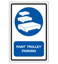 Paint Trolley Parking Symbol Sign, Vector Illustration, Isolate On White Background Label. EPS10