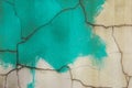 Paint wall color background blue green real texture on white with copy space