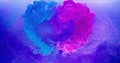 Paint water ink splash vapor cloud pink blue smoke Royalty Free Stock Photo