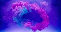 Paint water smoke frame vapor cloud pink blue mist Royalty Free Stock Photo