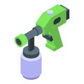 Paint work tool icon isometric vector. Spray gun