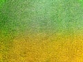 Paint yellow green color on the Cement wall has gray color and smooth abstract surface texture concrete material background Royalty Free Stock Photo