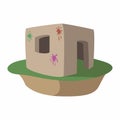 Paintball fortification cartoon icon